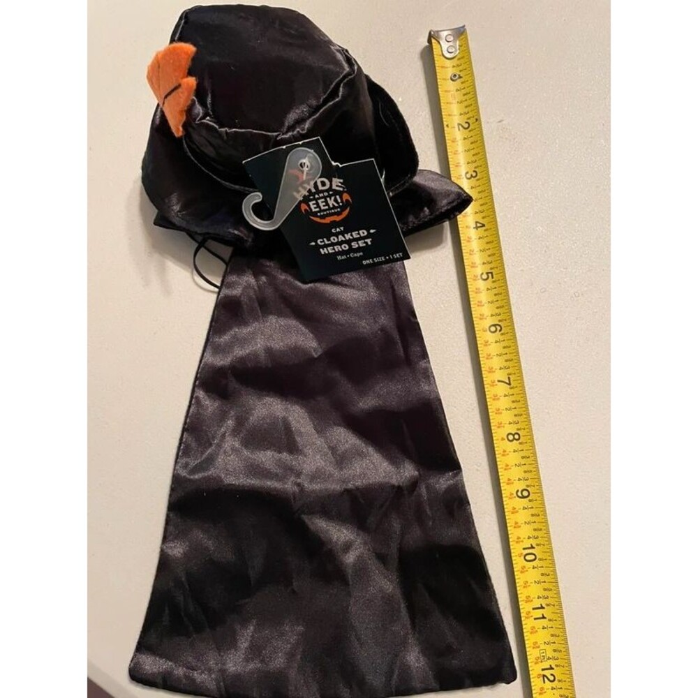 Black Pet costume for Cat Cloaked Hero Halloween